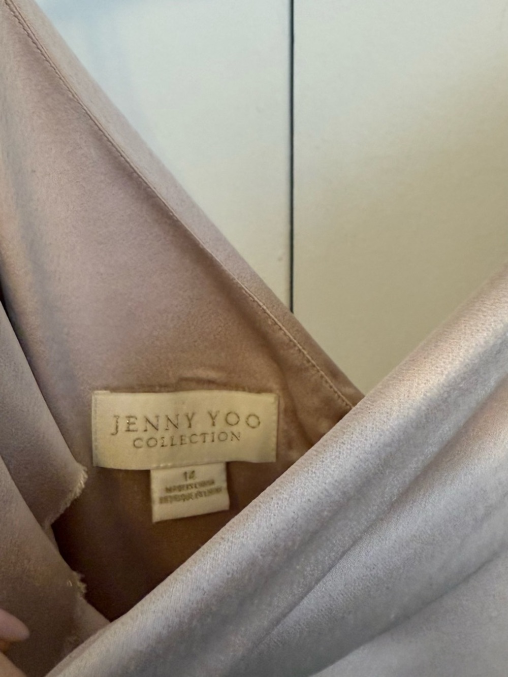Jenny Yoo Sylvie Cowl Satin Gown in Prosecco - Picture 6 of 8